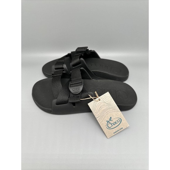 Chaco Chillos Slide Black/Black Comfort Sandal JCH107089 Men's US Sz‎ 13 - Picture 3 of 7